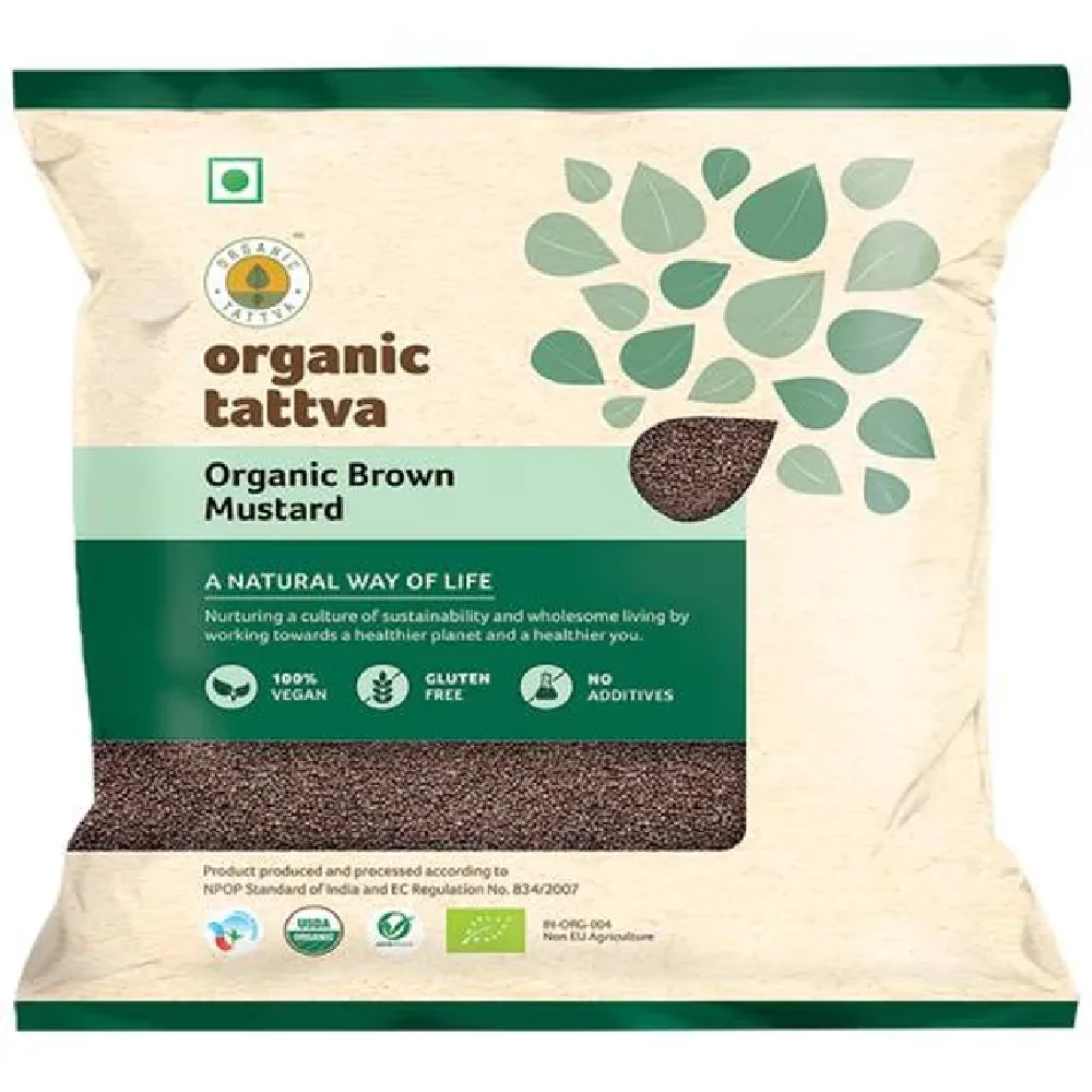 Organic Tattva Organic Brown Mustard, 100 g-1.webp